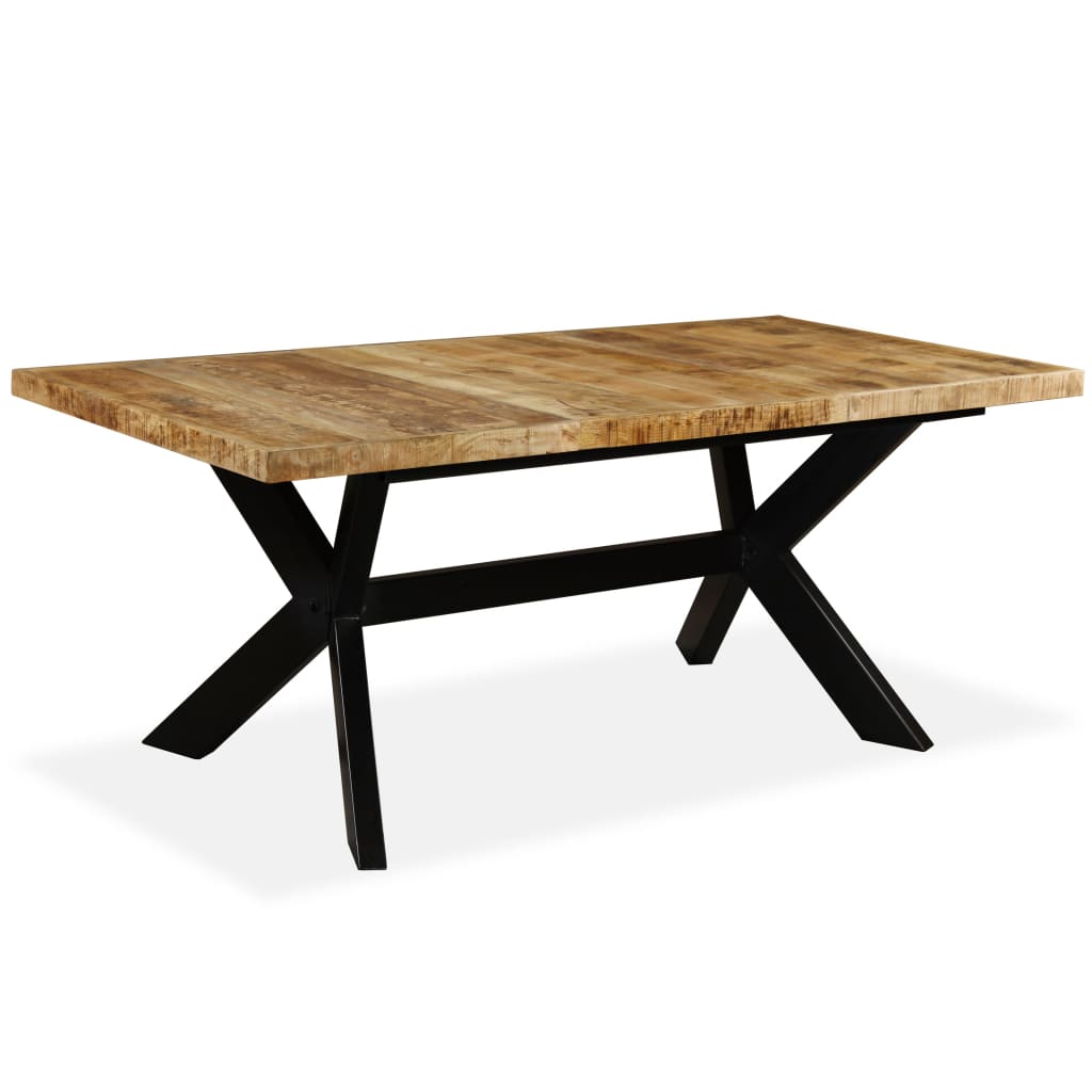 Eettafel 180 cm massief mangohout en stalen kruis is nu te koop bij PeponiXL, paradijselijk wonen!