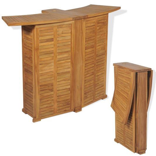 Bartafel inklapbaar 155x53x105 cm massief teakhout is nu te koop bij PeponiXL, paradijselijk wonen!
