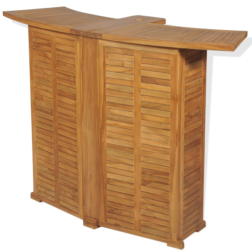 Bartafel inklapbaar 155x53x105 cm massief teakhout is nu te koop bij PeponiXL, paradijselijk wonen!