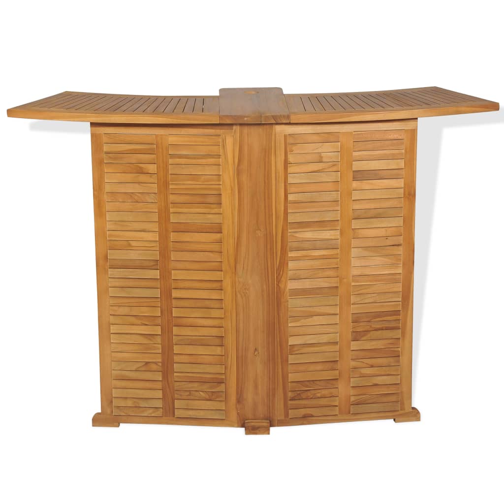 Bartafel inklapbaar 155x53x105 cm massief teakhout is nu te koop bij PeponiXL, paradijselijk wonen!
