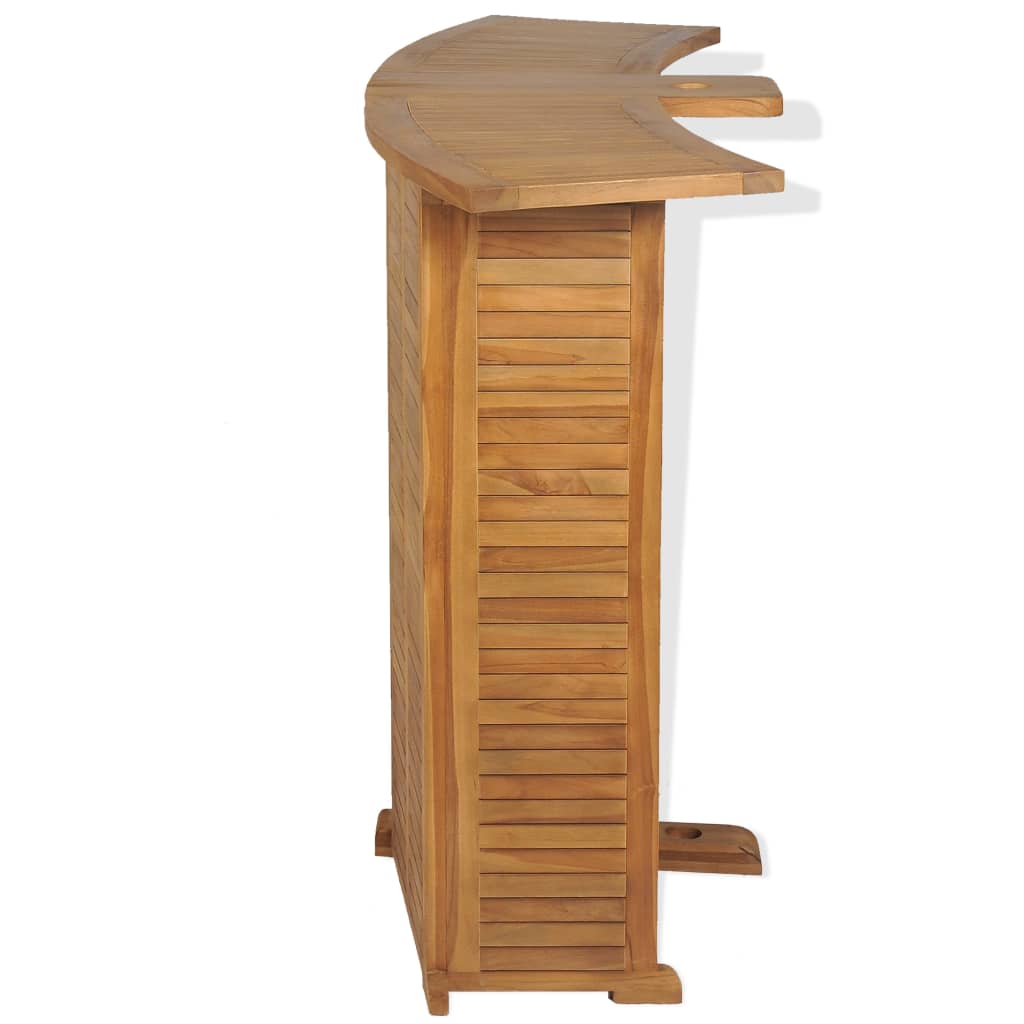Bartafel inklapbaar 155x53x105 cm massief teakhout is nu te koop bij PeponiXL, paradijselijk wonen!