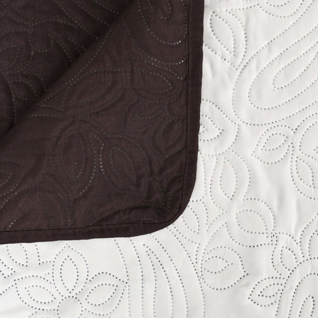 Bedsprei dubbelzijdig 170x210 cm quilt crème en bruin is nu te koop bij PeponiXL, paradijselijk wonen!