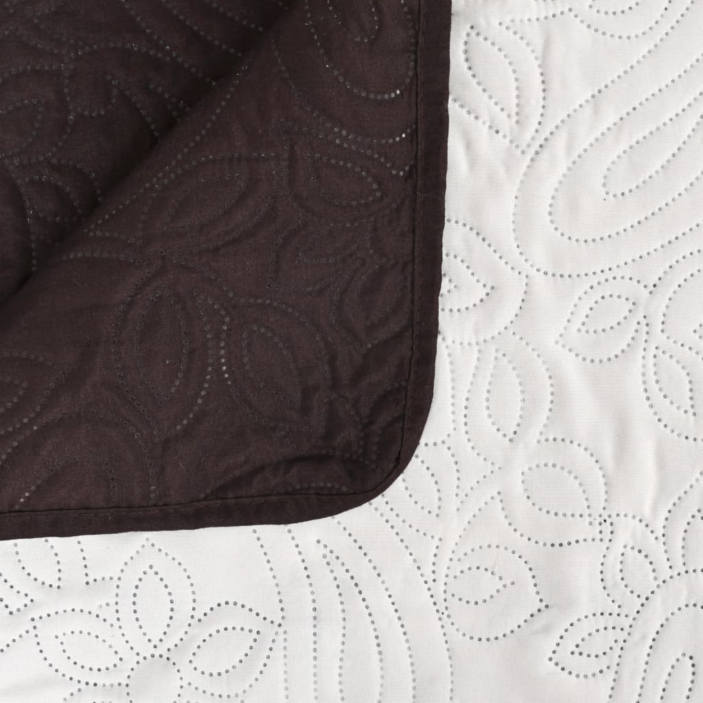 Bedsprei dubbelzijdig 220x240 cm quilt crème en bruin is nu te koop bij PeponiXL, paradijselijk wonen!