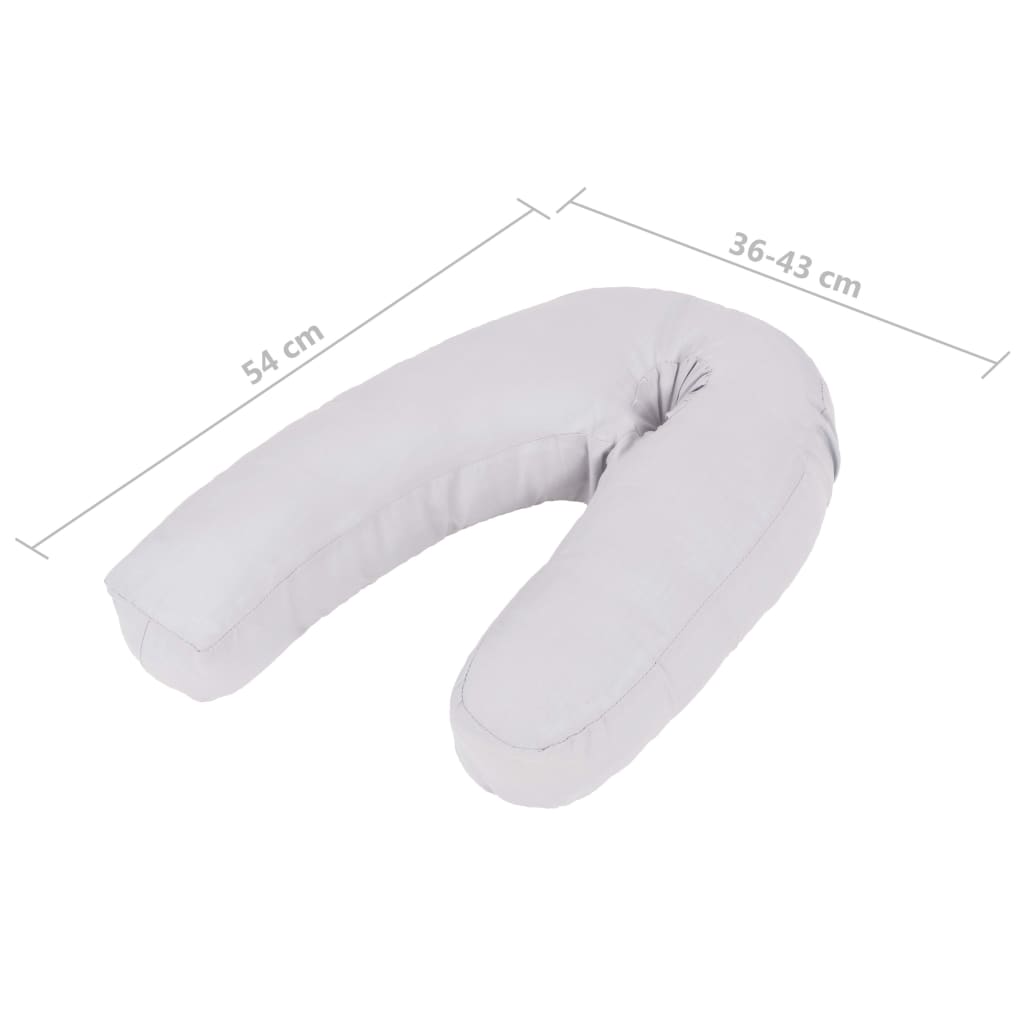 Zwangerschapskussen J-vormig 54x(36-43) cm grijs is nu te koop bij PeponiXL, paradijselijk wonen!