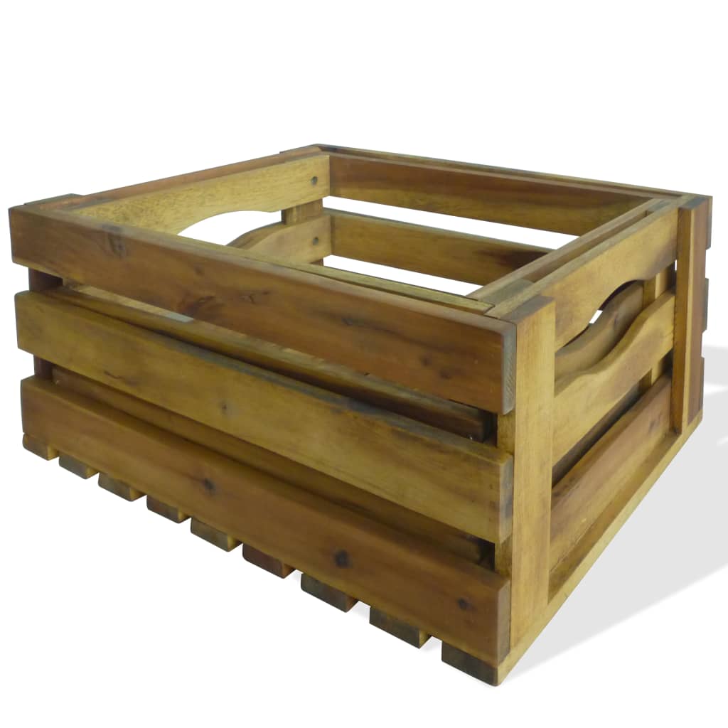 Appelkisten 2 st massief acaciahout is nu te koop bij PeponiXL, paradijselijk wonen!