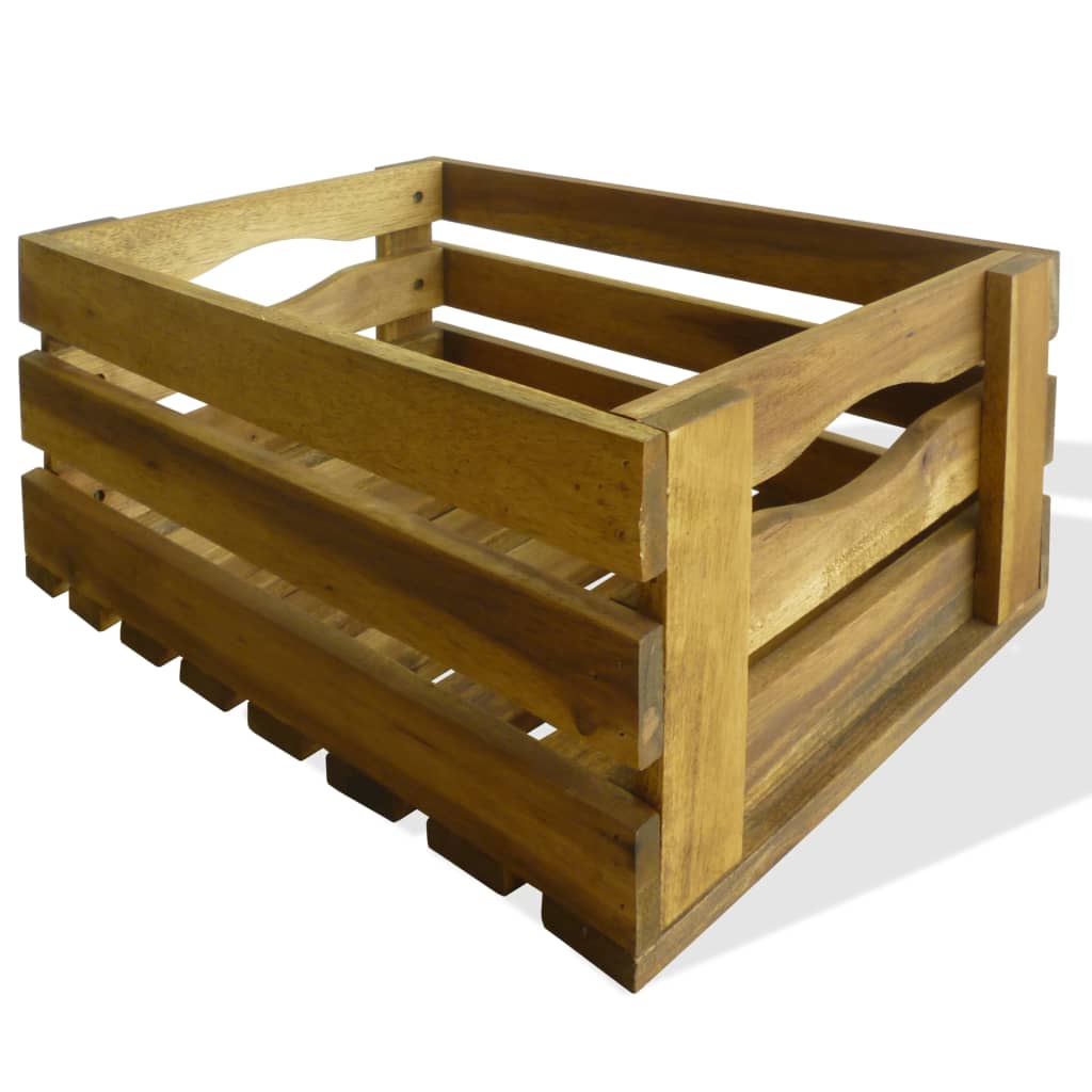 Appelkisten 2 st massief acaciahout is nu te koop bij PeponiXL, paradijselijk wonen!