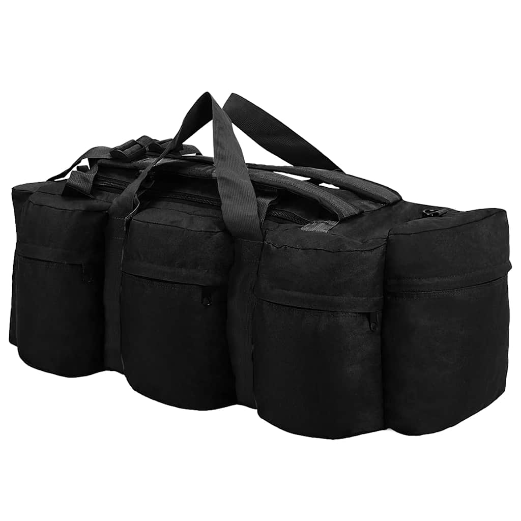 Plunjezak 3-in-1 legerstijl 45 L zwart is nu te koop bij PeponiXL, paradijselijk wonen!
