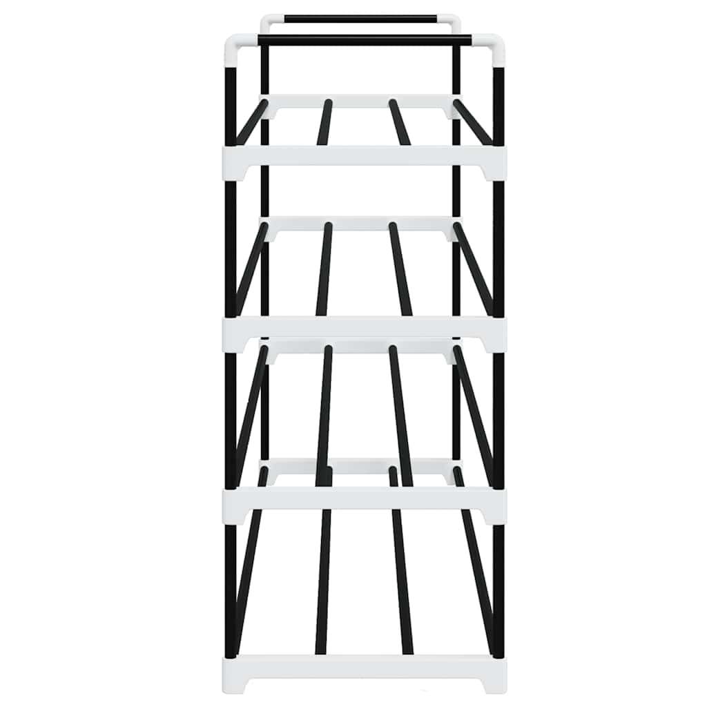 Schoenenrek met 4 schappen metaal en kunststof zwart is nu te koop bij PeponiXL, paradijselijk wonen!
