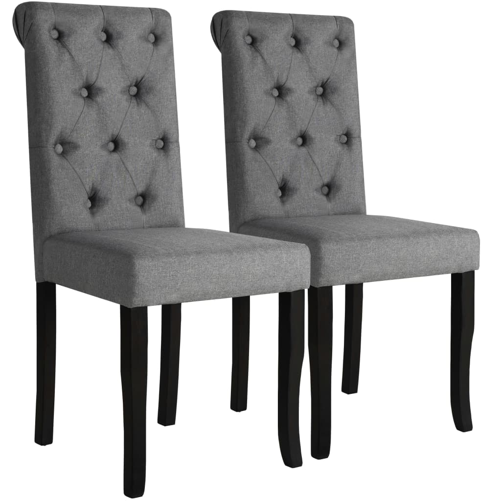 Eetkamerstoelen 2 st stof donkergrijs is nu te koop bij PeponiXL, paradijselijk wonen!