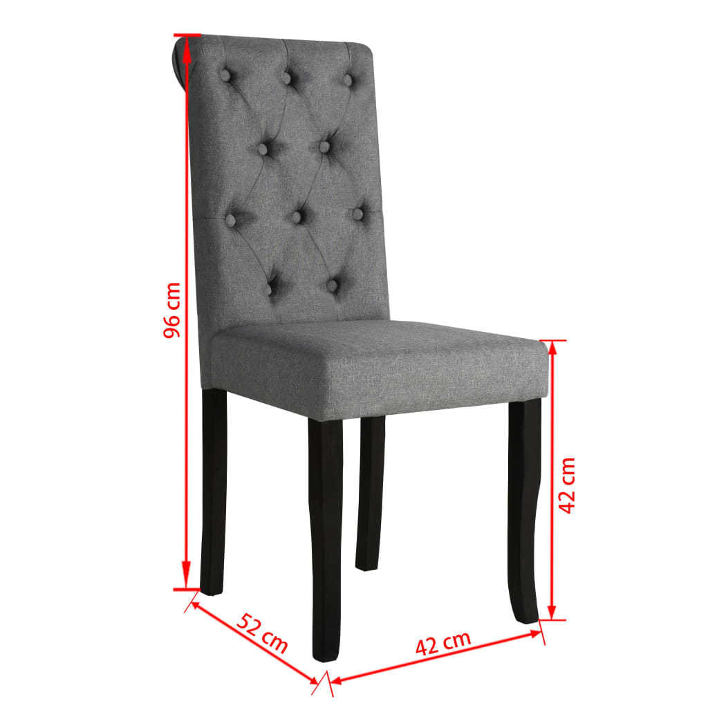 Eetkamerstoelen 2 st stof donkergrijs is nu te koop bij PeponiXL, paradijselijk wonen!