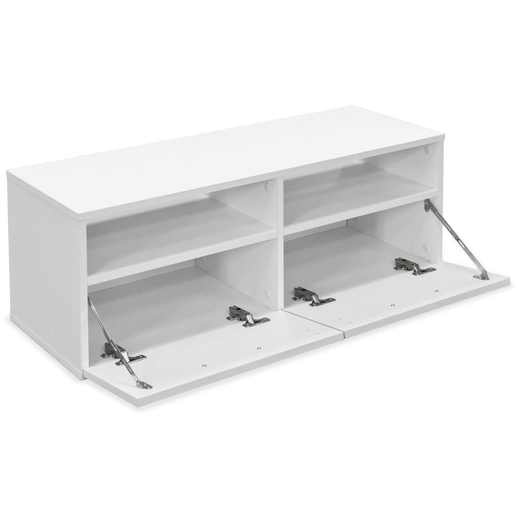 Tv-meubel 95x35x36 cm bewerkt hout wit is nu te koop bij PeponiXL, paradijselijk wonen!