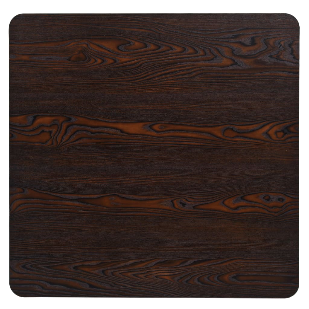 Bistrotafel vierkant 80x80x75 cm MDF en staal donker essenkleur is nu te koop bij PeponiXL, paradijselijk wonen!