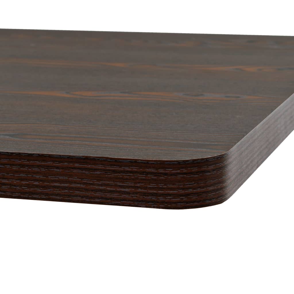 Bistrotafel vierkant 80x80x75 cm MDF en staal donker essenkleur is nu te koop bij PeponiXL, paradijselijk wonen!