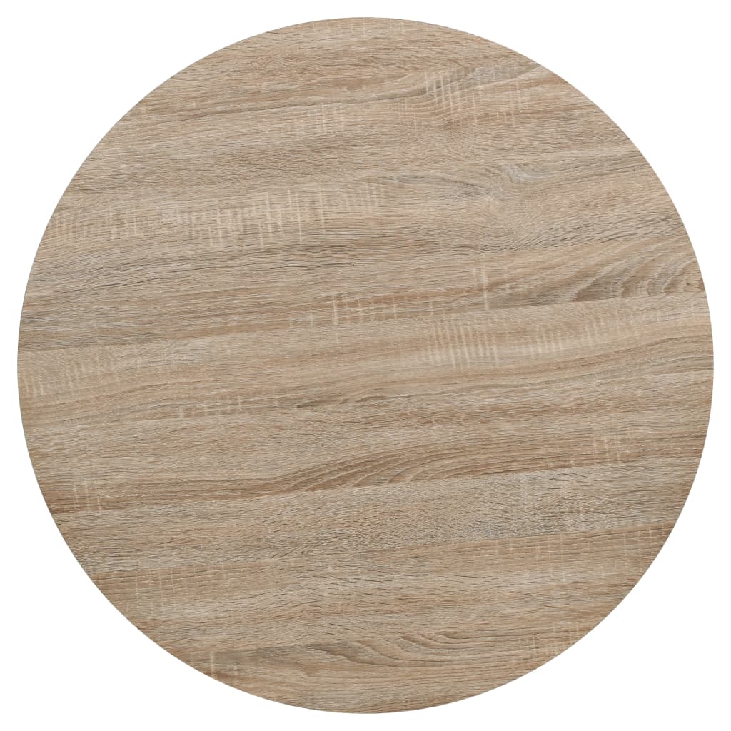 Bistrotafel rond 80x75 cm MDF en staal eikenkleur is nu te koop bij PeponiXL, paradijselijk wonen!