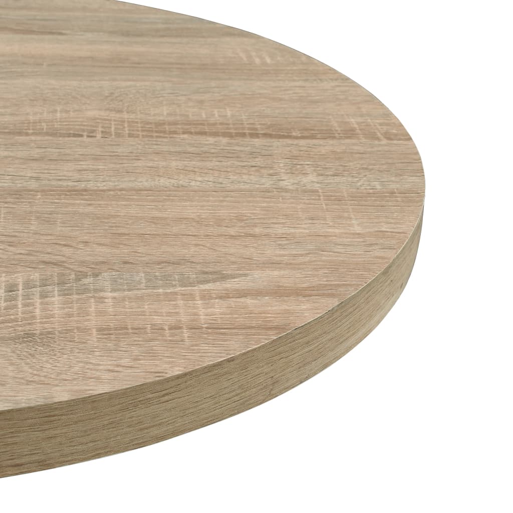 Bistrotafel rond 80x75 cm MDF en staal eikenkleur is nu te koop bij PeponiXL, paradijselijk wonen!