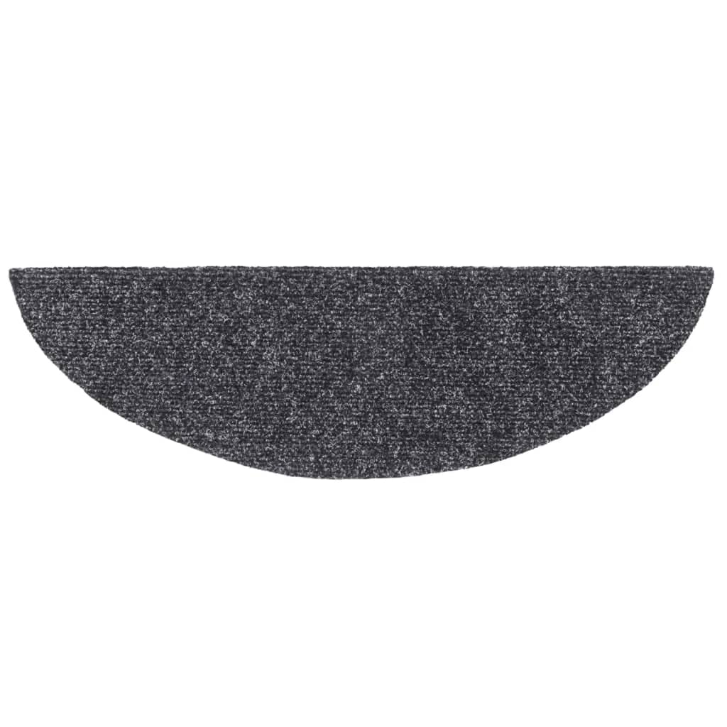 Trapmatten Zelfklevend 15 stuks 56x17x3 cm Donkergrijs Halfrond is nu te koop bij PeponiXL, paradijselijk wonen!