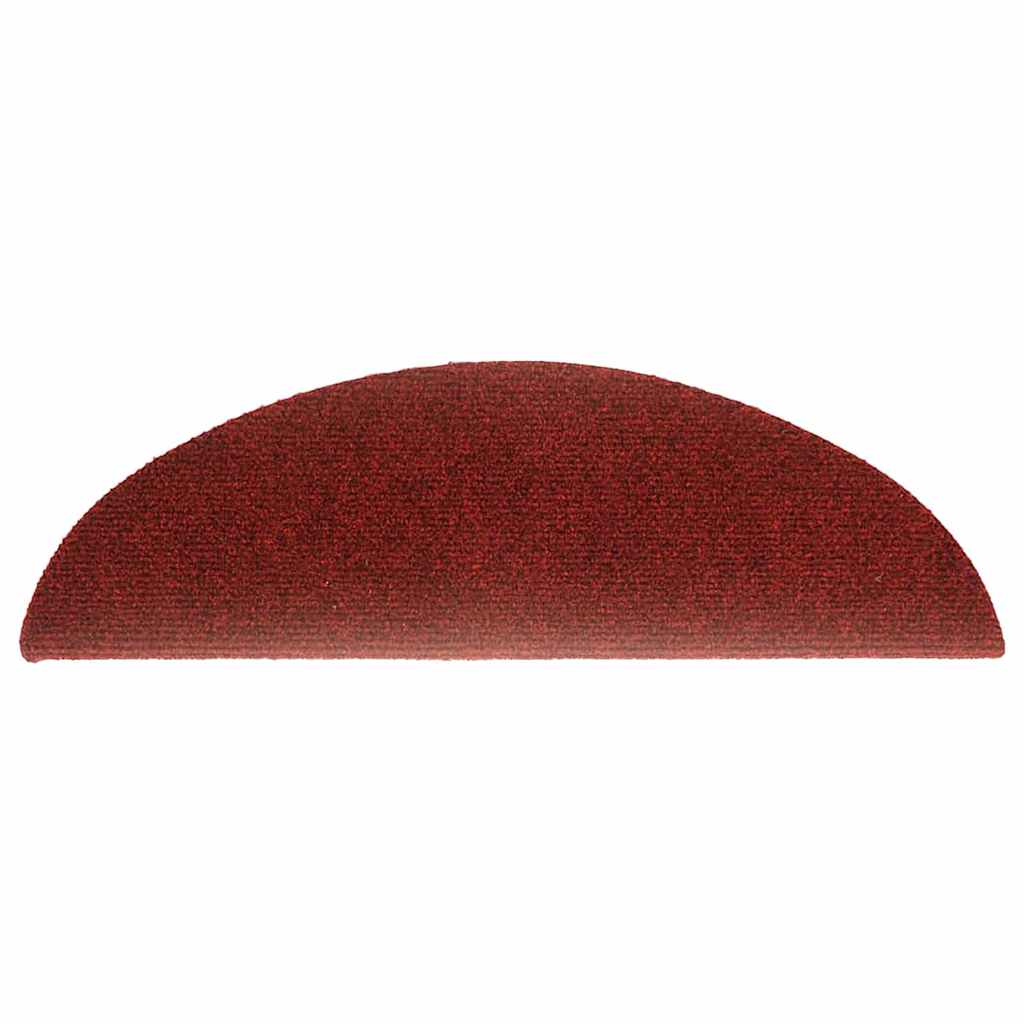 Trapmatten Zelfklevend 15 stuks 56x17x3 cm Bordeaux Rood Halfrond is nu te koop bij PeponiXL, paradijselijk wonen!