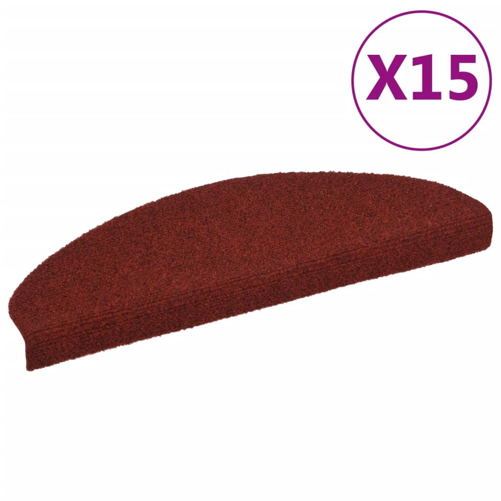 Trapmatten zelfklevend 65x21x4 cm naaldvilt rood 15 st is nu te koop bij PeponiXL, paradijselijk wonen!