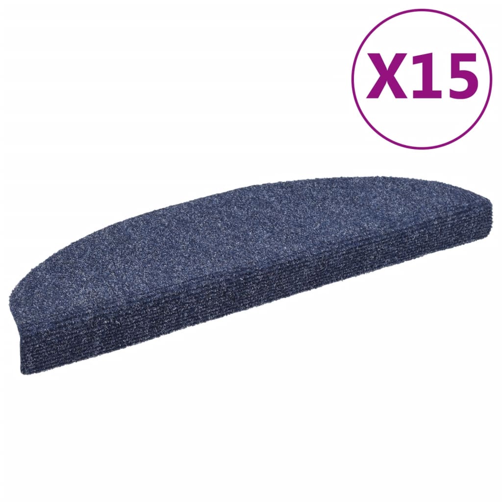 Trapmatten Zelfklevend 15 stuks 65x21x4 cm Blauw Halfrond Groot is nu te koop bij PeponiXL, paradijselijk wonen!