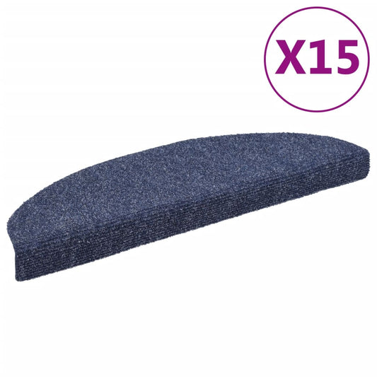 Trapmatten Zelfklevend 15 stuks 65x21x4 cm Blauw Halfrond Groot is nu te koop bij PeponiXL, paradijselijk wonen!