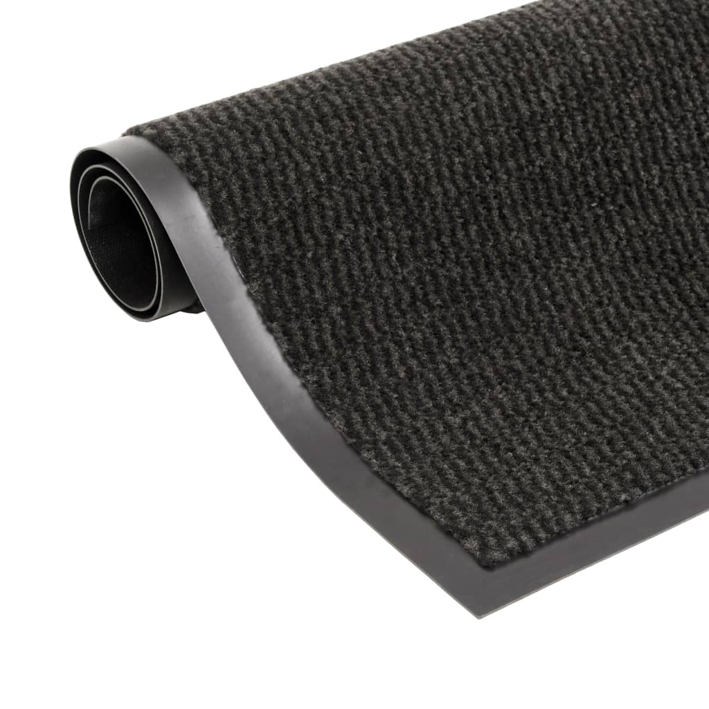 Droogloopmat rechthoekig getuft 60x90 cm zwart is nu te koop bij PeponiXL, paradijselijk wonen!