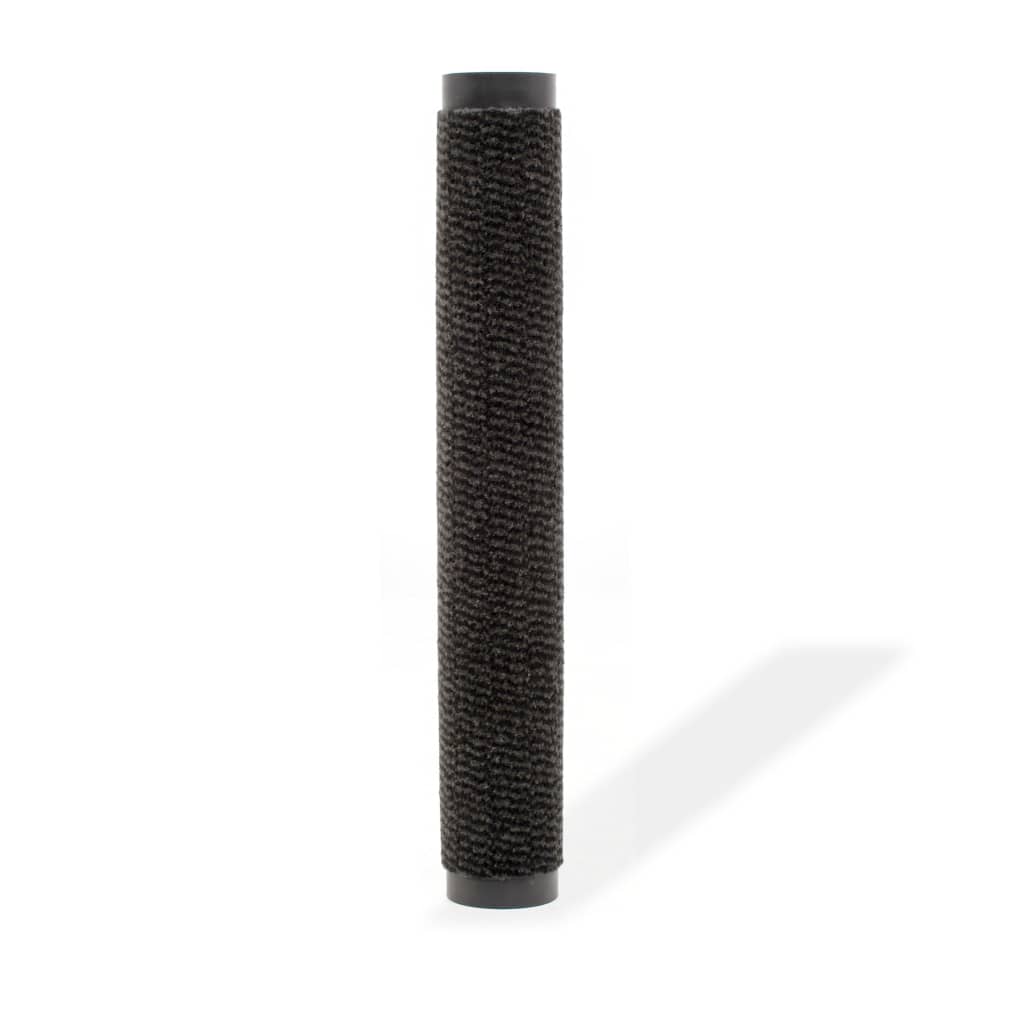 Droogloopmat rechthoekig getuft 90x150 cm zwart is nu te koop bij PeponiXL, paradijselijk wonen!