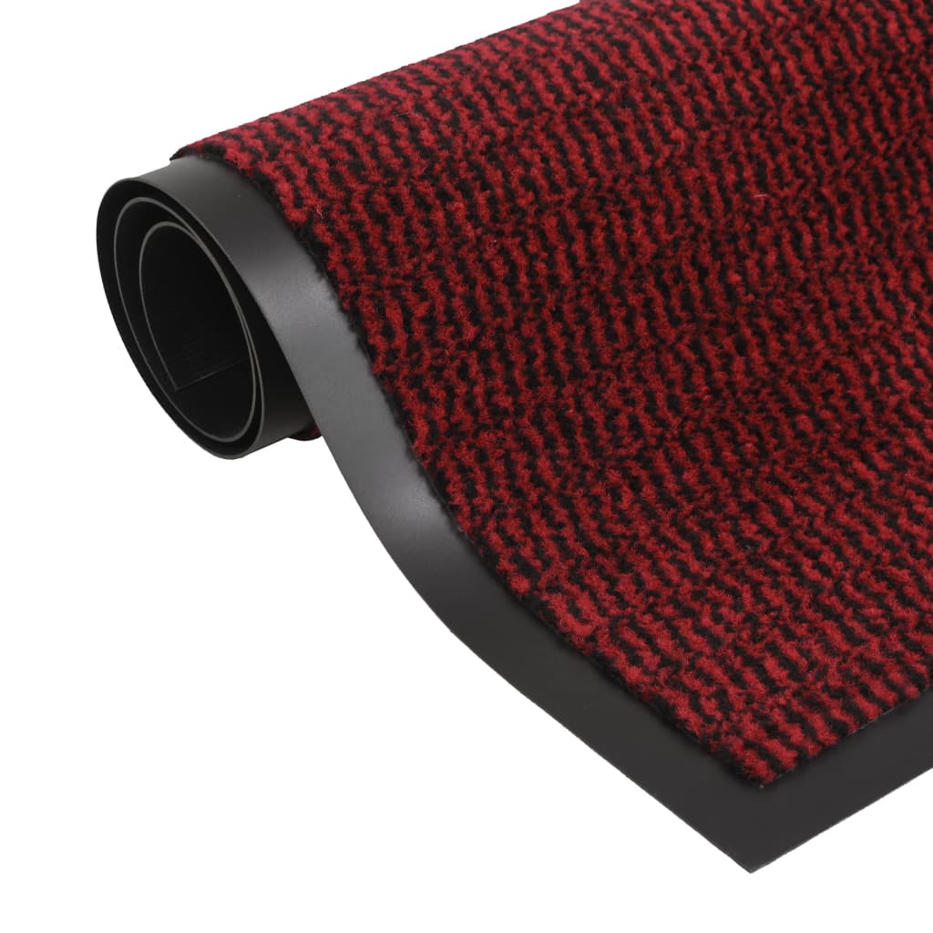 Droogloopmat rechthoekig getuft 90x150 cm rood is nu te koop bij PeponiXL, paradijselijk wonen!