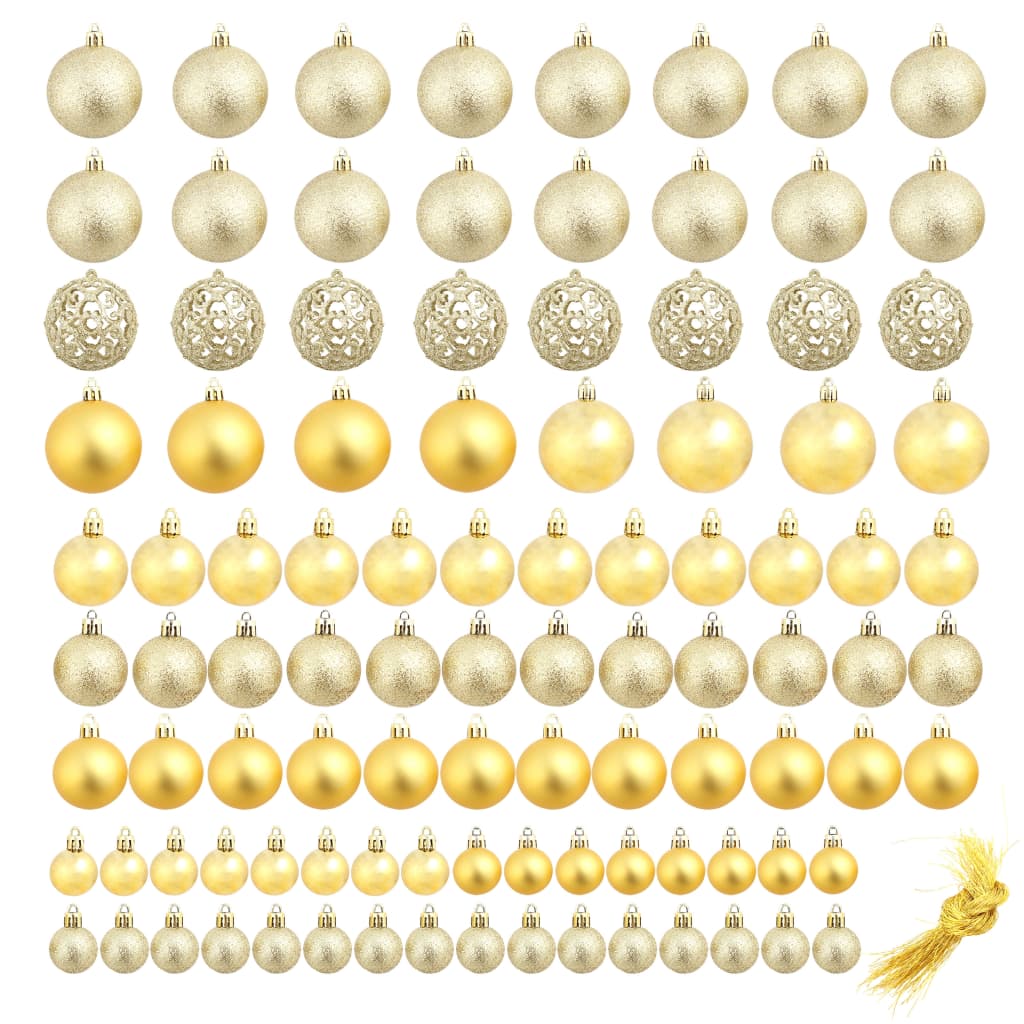 100-delige Kerstballenset 3/4/6 cm goudkleurig is nu te koop bij PeponiXL, paradijselijk wonen!