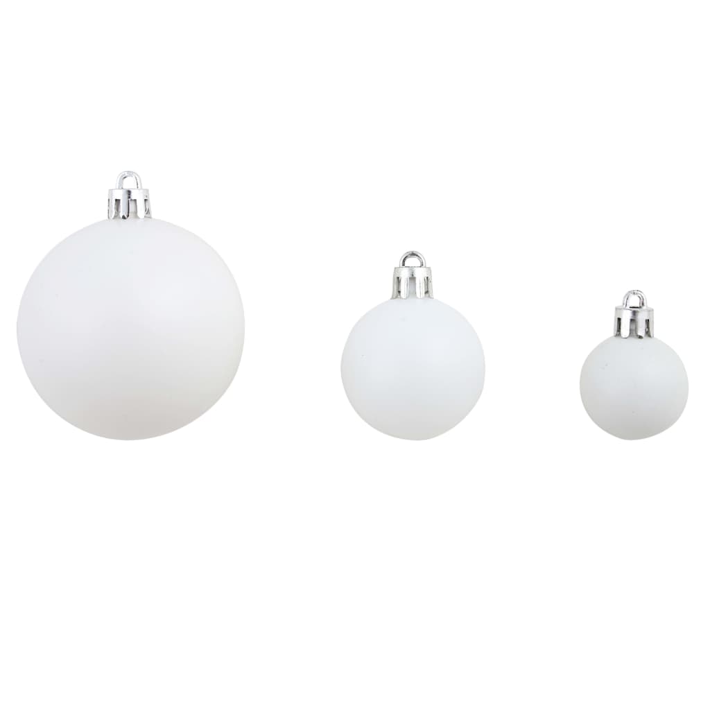 100-delige Kerstballenset 3/4/6 cm wit/grijs is nu te koop bij PeponiXL, paradijselijk wonen!