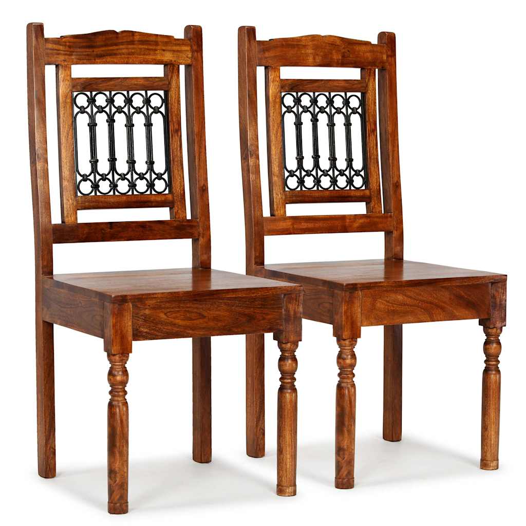 Eetkamerstoelen 2 st klassiek hout met honingafwerking is nu te koop bij PeponiXL, paradijselijk wonen!