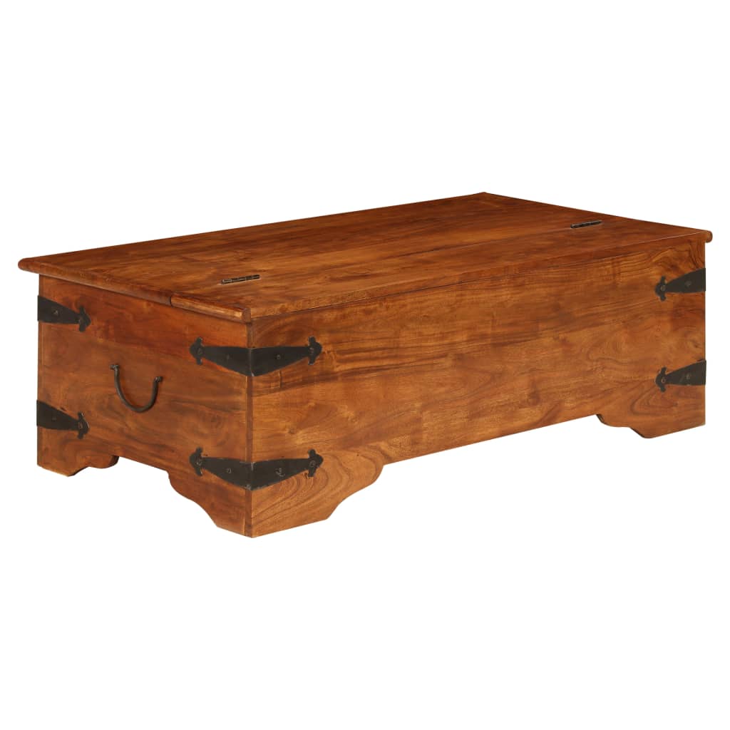 Salontafel 110x55x35 cm massief acaciahout met honingafwerking is nu te koop bij PeponiXL, paradijselijk wonen!