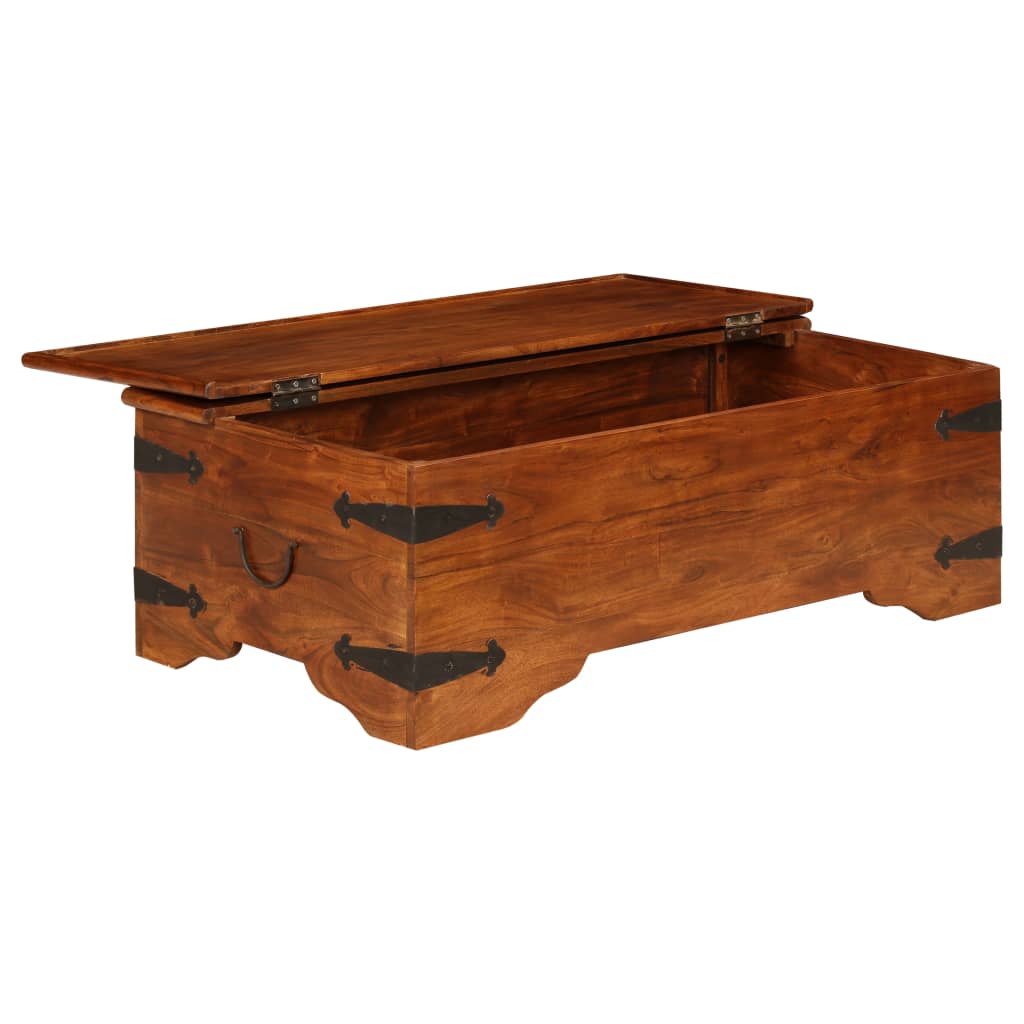Salontafel 110x55x35 cm massief acaciahout met honingafwerking is nu te koop bij PeponiXL, paradijselijk wonen!