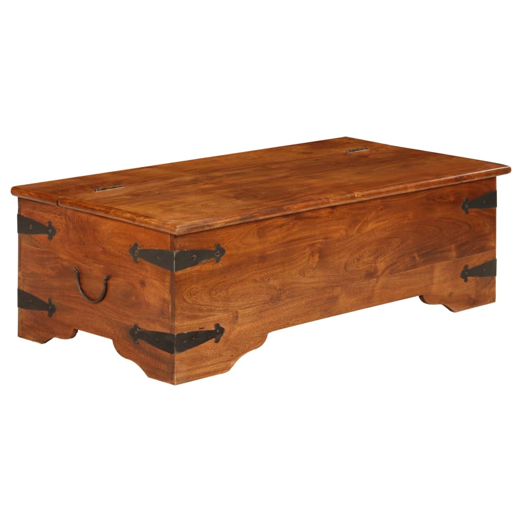 Salontafel 110x55x35 cm massief acaciahout met honingafwerking is nu te koop bij PeponiXL, paradijselijk wonen!