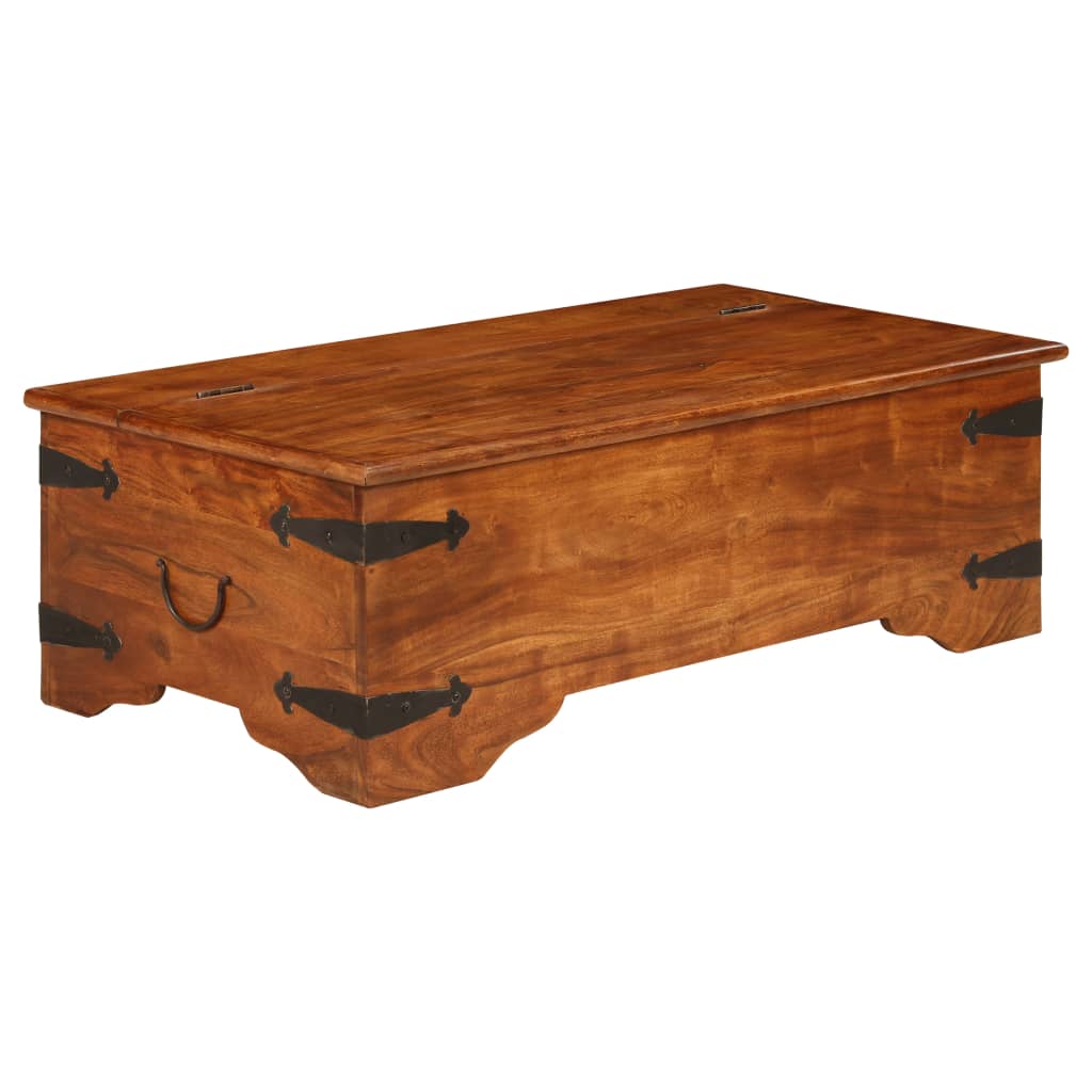 Salontafel 110x55x35 cm massief acaciahout met honingafwerking is nu te koop bij PeponiXL, paradijselijk wonen!