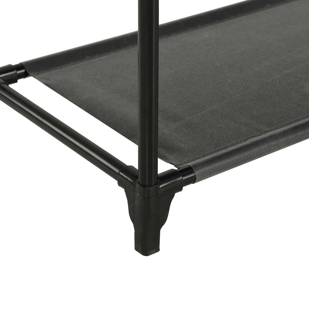 Kledingrek 55x28,5x175 cm staal en ongeweven stof zwart is nu te koop bij PeponiXL, paradijselijk wonen!