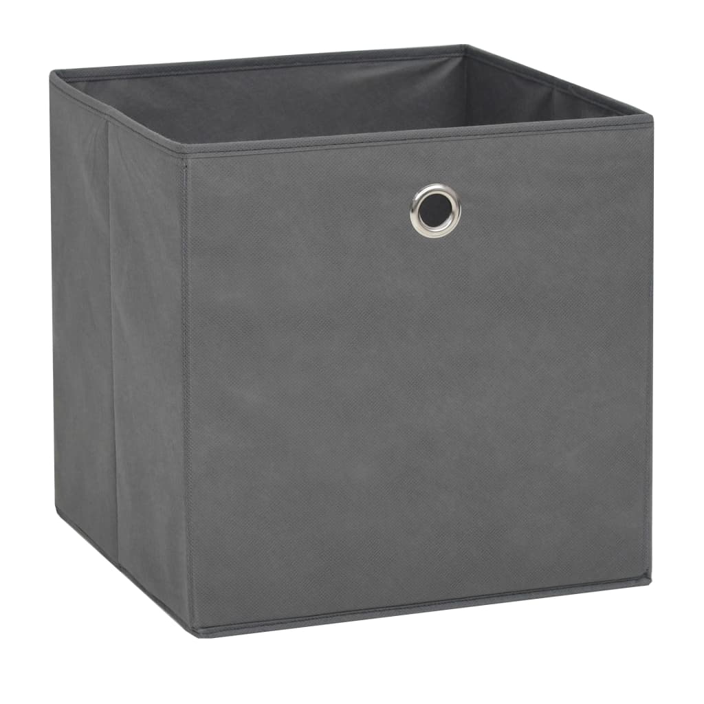 Opbergboxen 4 st 32x32x32 cm nonwoven stof grijs is nu te koop bij PeponiXL, paradijselijk wonen!