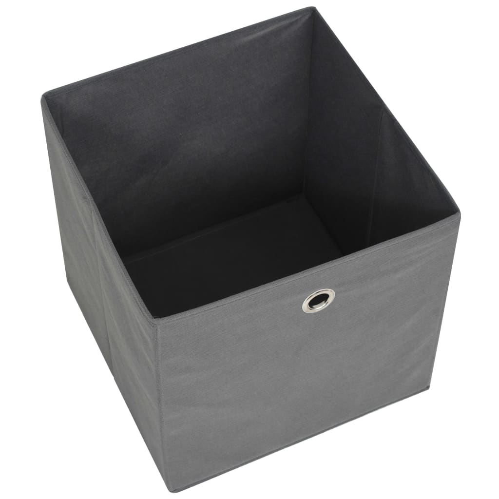 Opbergboxen 4 st 32x32x32 cm nonwoven stof grijs is nu te koop bij PeponiXL, paradijselijk wonen!