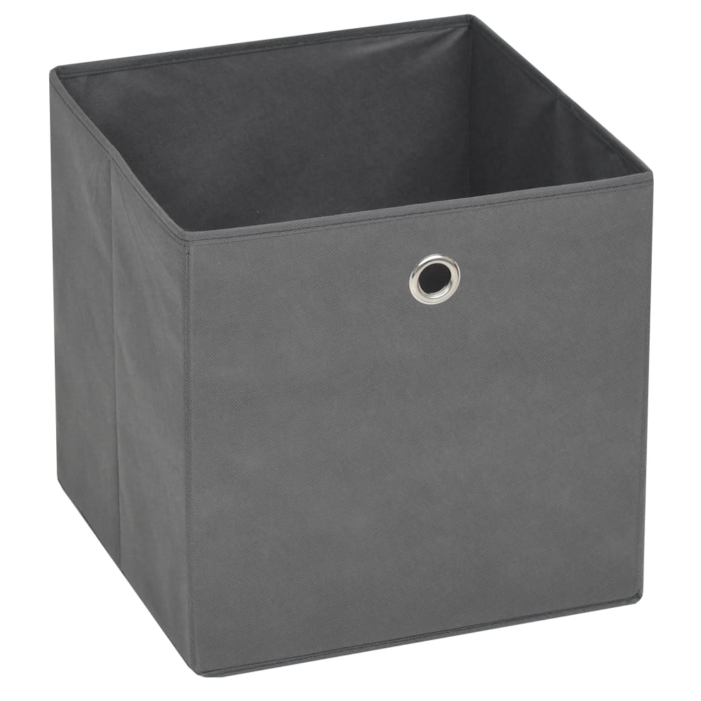 Opbergboxen 4 st 32x32x32 cm nonwoven stof grijs is nu te koop bij PeponiXL, paradijselijk wonen!