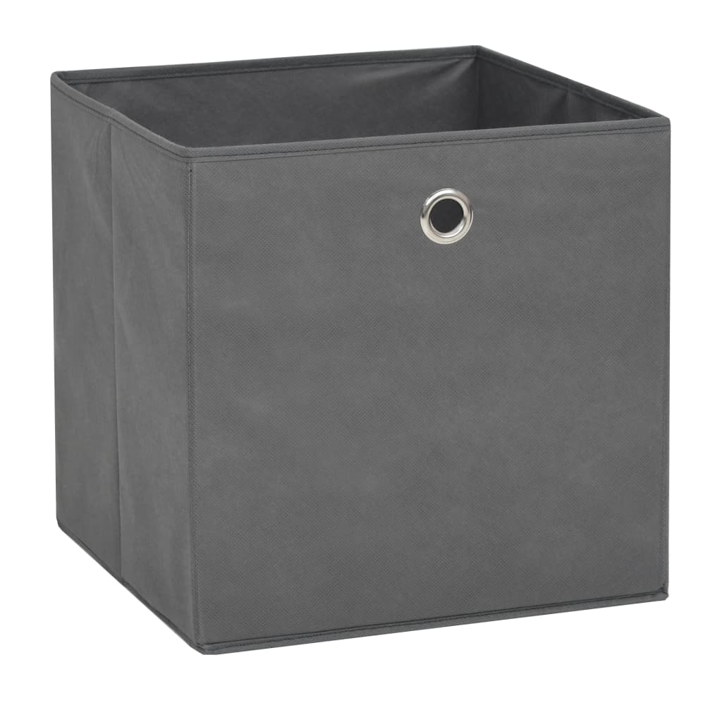 Opbergboxen 10 st 32x32x32 cm nonwoven stof grijs is nu te koop bij PeponiXL, paradijselijk wonen!