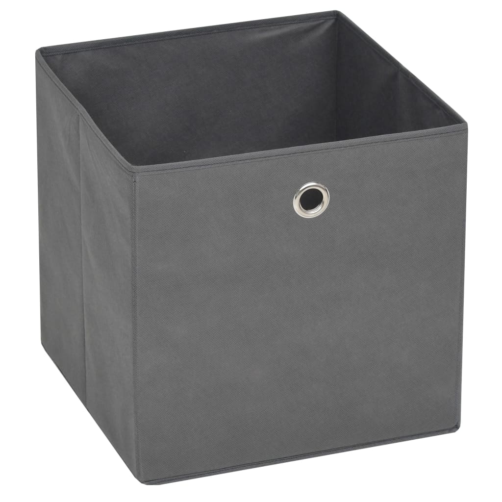 Opbergboxen 10 st 32x32x32 cm nonwoven stof grijs is nu te koop bij PeponiXL, paradijselijk wonen!