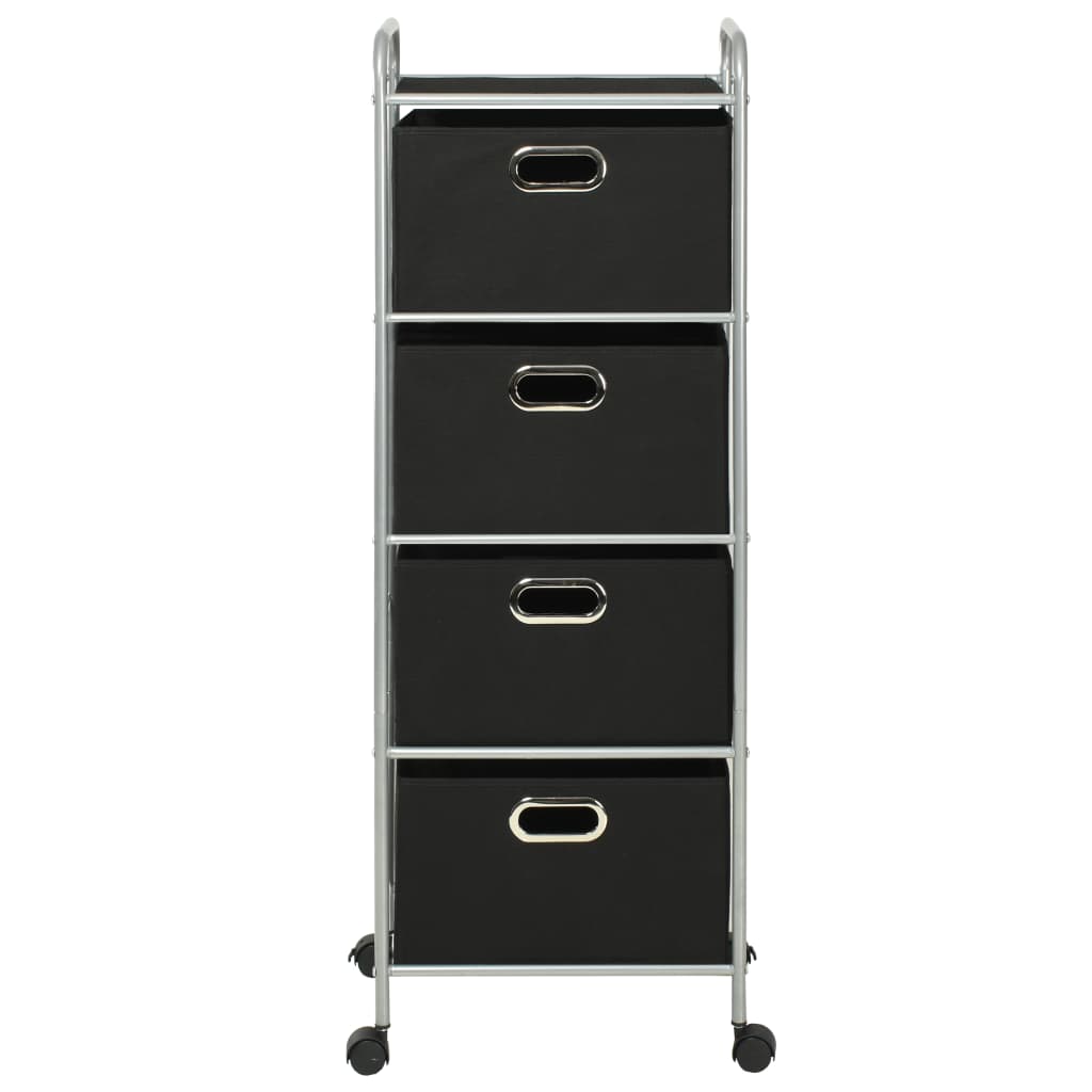 Stellingkast met 4 opbergdozen staal en ongeweven stof is nu te koop bij PeponiXL, paradijselijk wonen!