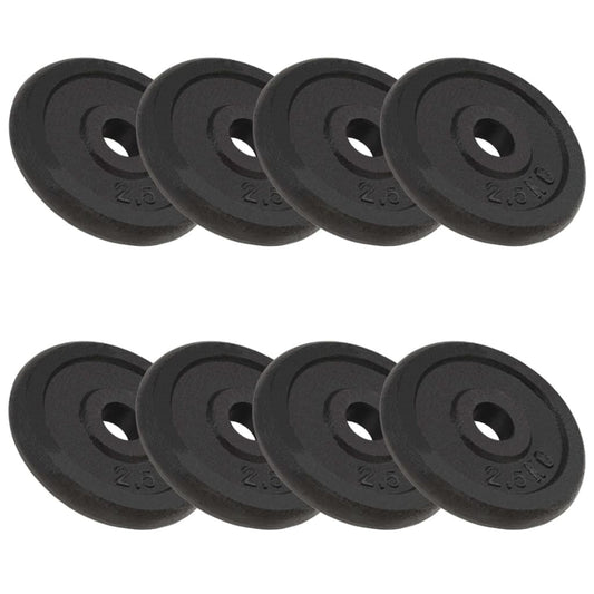 Halterschijven 8 st 8x2,5 kg gietijzer is nu te koop bij PeponiXL, paradijselijk wonen!