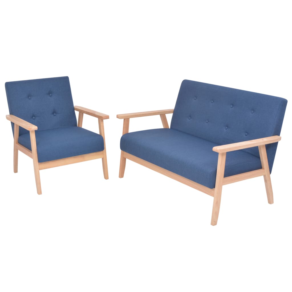 Bankstel stof blauw 2-delig is nu te koop bij PeponiXL, paradijselijk wonen!