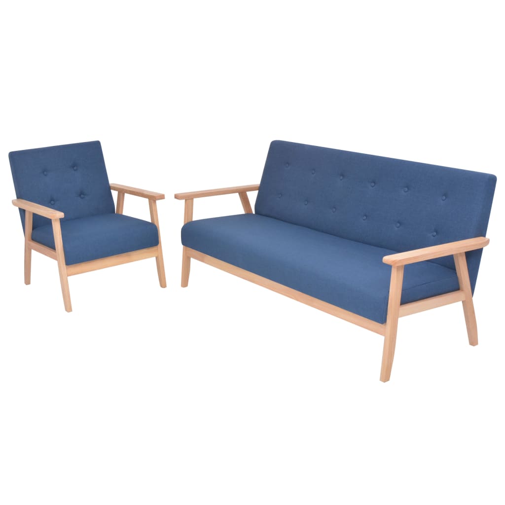 Bankstel stof blauw 2-delig is nu te koop bij PeponiXL, paradijselijk wonen!