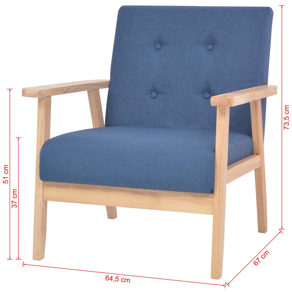Bankstel stof blauw 2-delig is nu te koop bij PeponiXL, paradijselijk wonen!