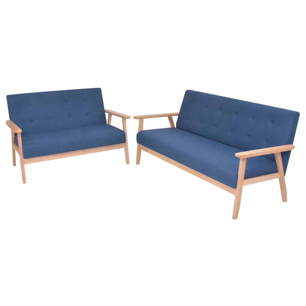 Bankstel stof blauw 2-delig is nu te koop bij PeponiXL, paradijselijk wonen!