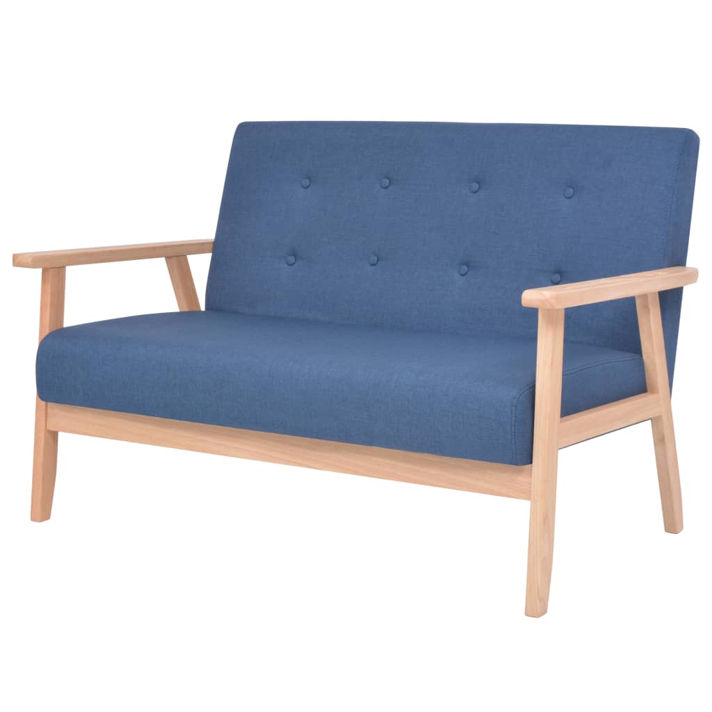 Bankstel stof blauw 3-delig is nu te koop bij PeponiXL, paradijselijk wonen!