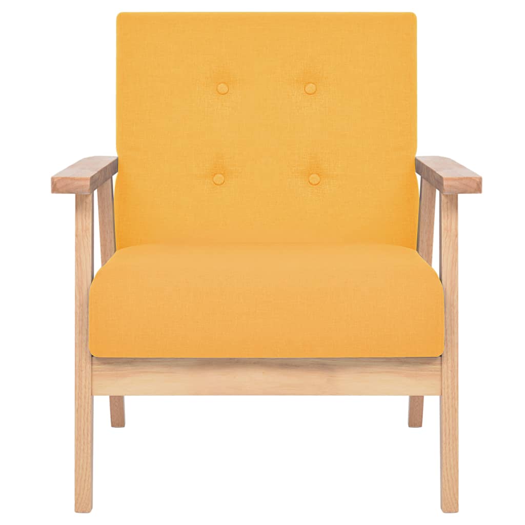 Bankstel stof geel 2-delig is nu te koop bij PeponiXL, paradijselijk wonen!