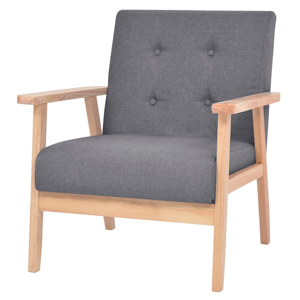 Bankstel stof donkergrijs 2-delig is nu te koop bij PeponiXL, paradijselijk wonen!