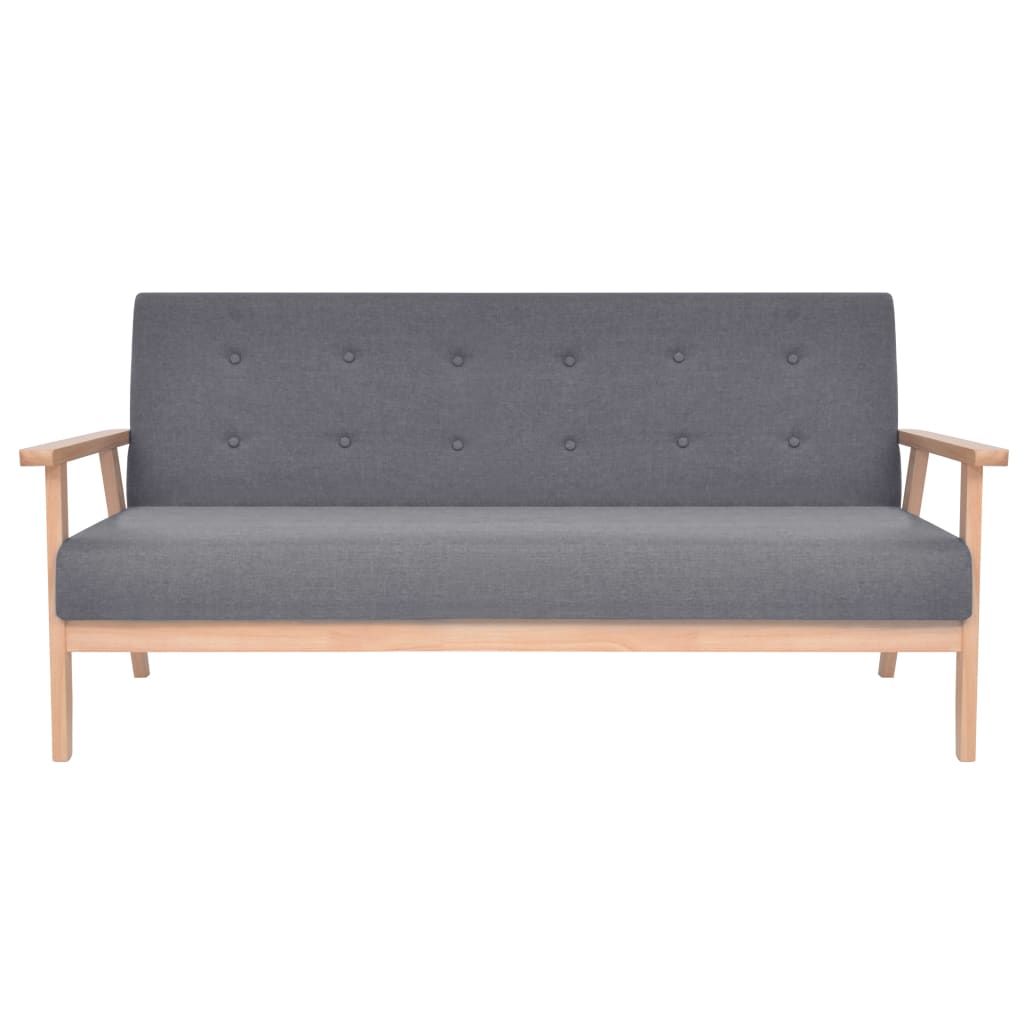 Bankstel stof donkergrijs 2-delig is nu te koop bij PeponiXL, paradijselijk wonen!
